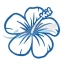 Stickers Hibiscus Hawaii sticker 2 pour bateau