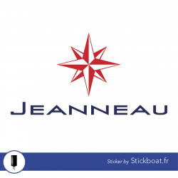 Stickers Jeanneau Nouveau logo 2 couleurs pour bateau