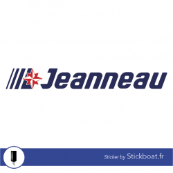 Stickers Jeanneau Ancien 1er logo (2 couleurs) pour bateau