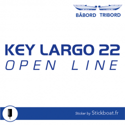 Stickers KEY LARGO 22 (version 1) pour bateau