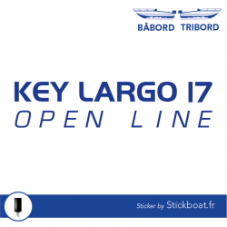 Stickers KEY LARGO 17 (version 1) pour bateau