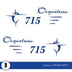 Stickers Ocqueteau 715 (kit) pour bateau