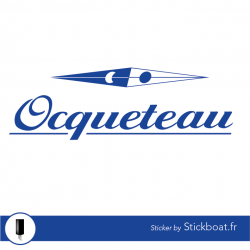 Stickers Ocqueteau Stylé + grand logo pour bateau