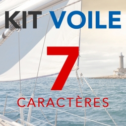 Stickers Lettrage voile (kit 7 caractères) pour bateau