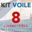 Stickers Lettrage voile (kit 8 caractères) pour bateau