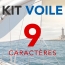 Stickers Lettrage voile (kit 9 caractères) pour bateau