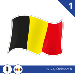 Stickers Drapeau Belge pour bateau