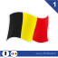 Stickers Drapeau Belge pour bateau