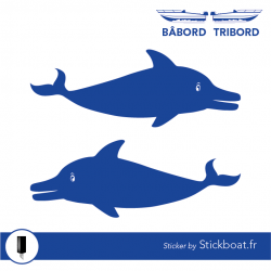 Stickers Dauphin plein pour bateau